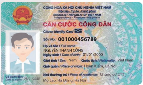 Hình 3.1. Căn cước công dân