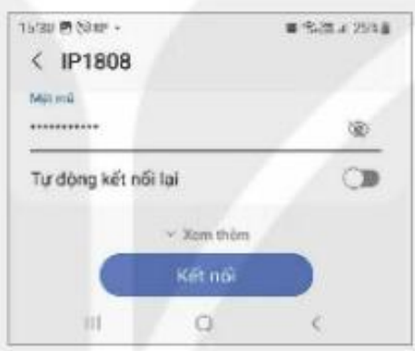Hình 3.10. Giao diện thiết lập kết nối Wi-Fi