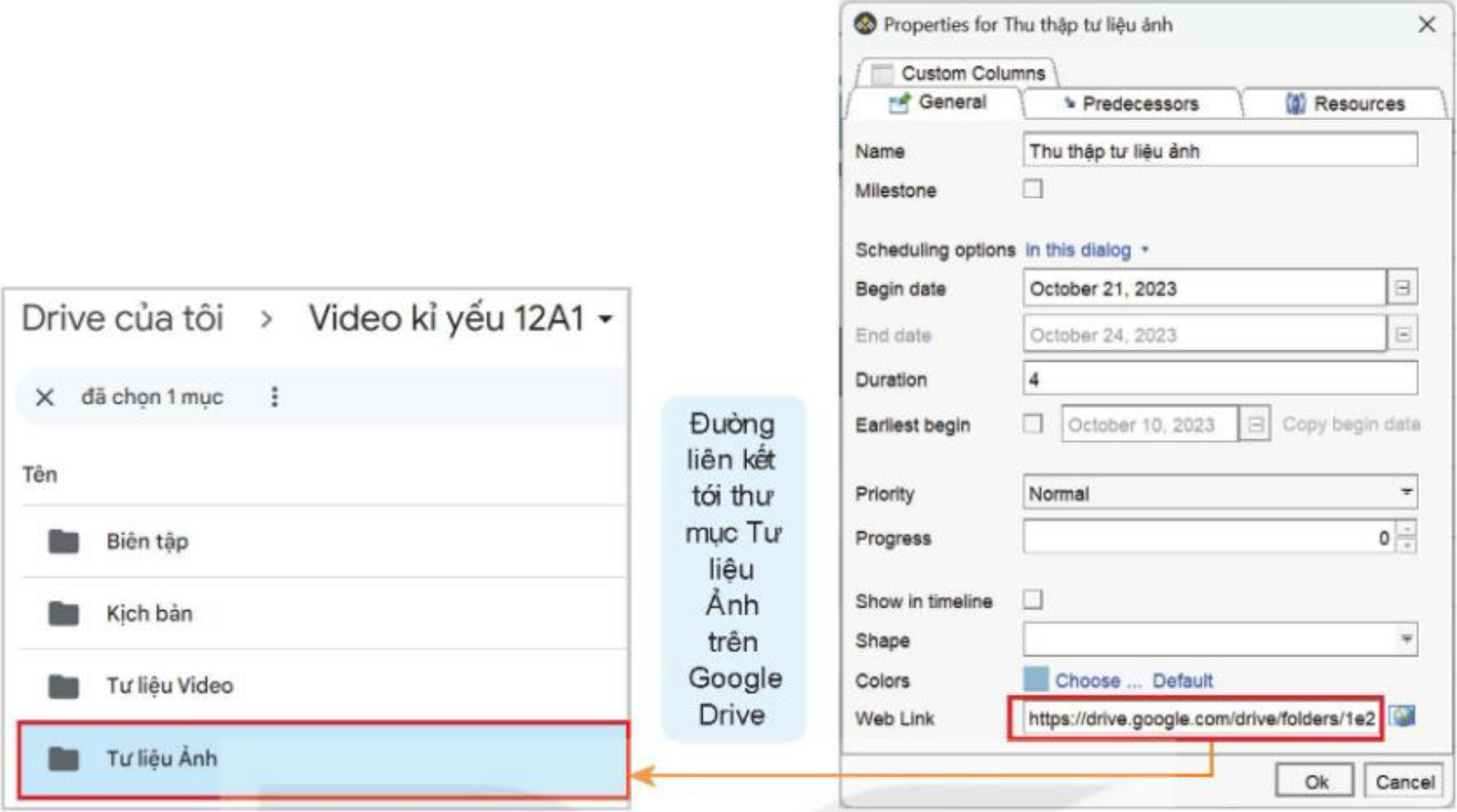 Hình 5.1. Dữ liệu dự án trên Google Drive