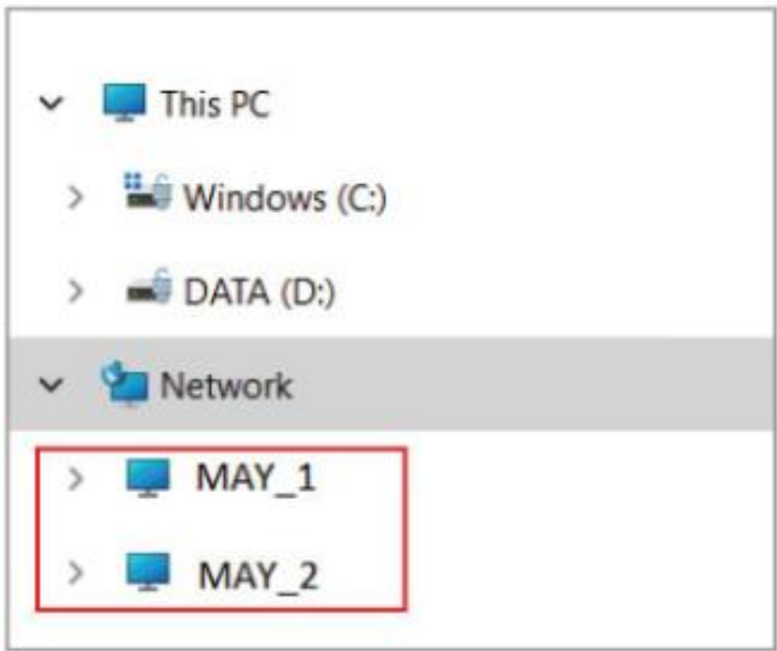 Hình 5.2. Các máy tính được nhìn thấy trên mạng qua File Browser