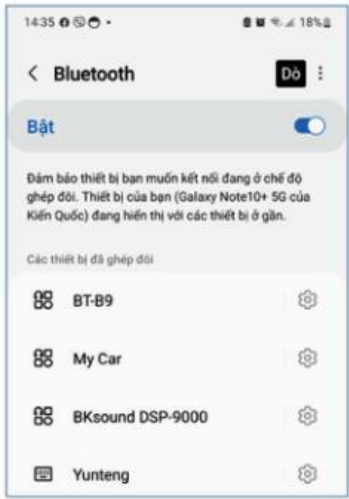 Hình 5.6. Giao diện ghép đôi và kết nối với bluetooth trên PC và trên điện thoại thông minh