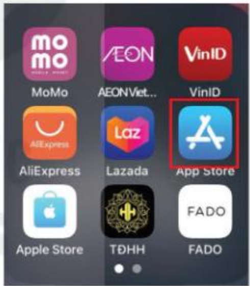 Hình 6.15 Bước 1: Truy cập App Store