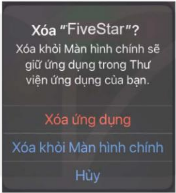 Hình 6.18. Xác nhận xoá (gỡ bỏ) ứng dụng