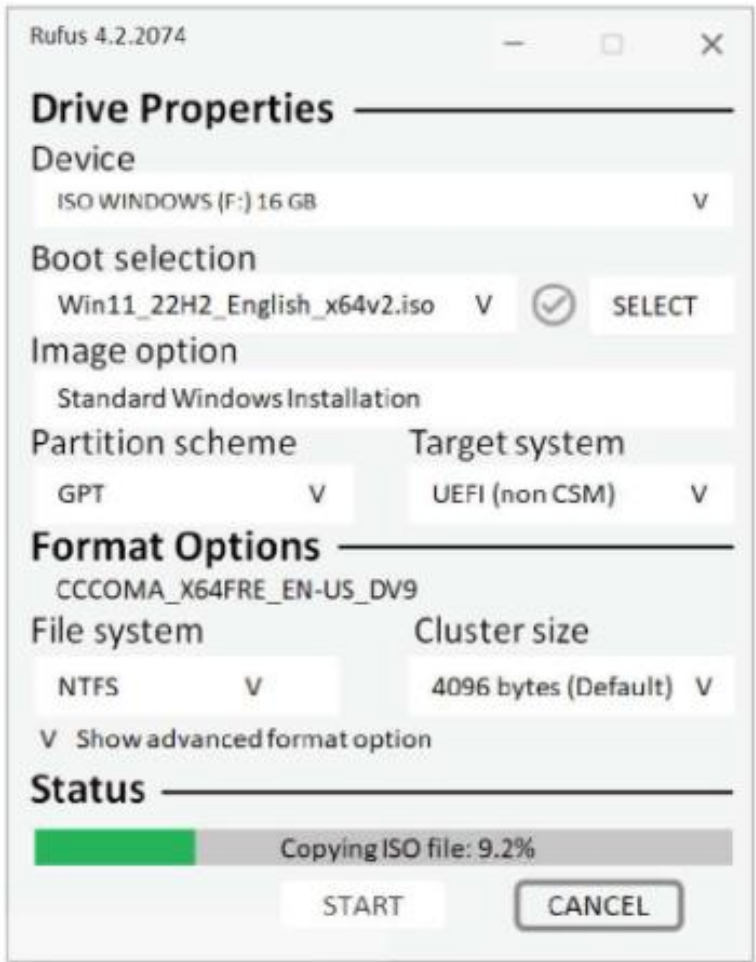 Hình 7.1. Giao diện của Rufus