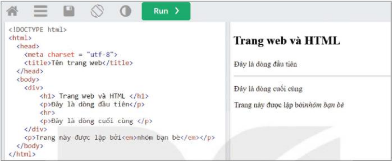 Hình 7.6. Soạn thảo trang HTML trực tuyến