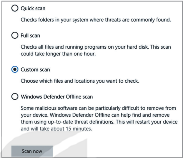 Hình 9.3. Các lựa chọn trong scan options