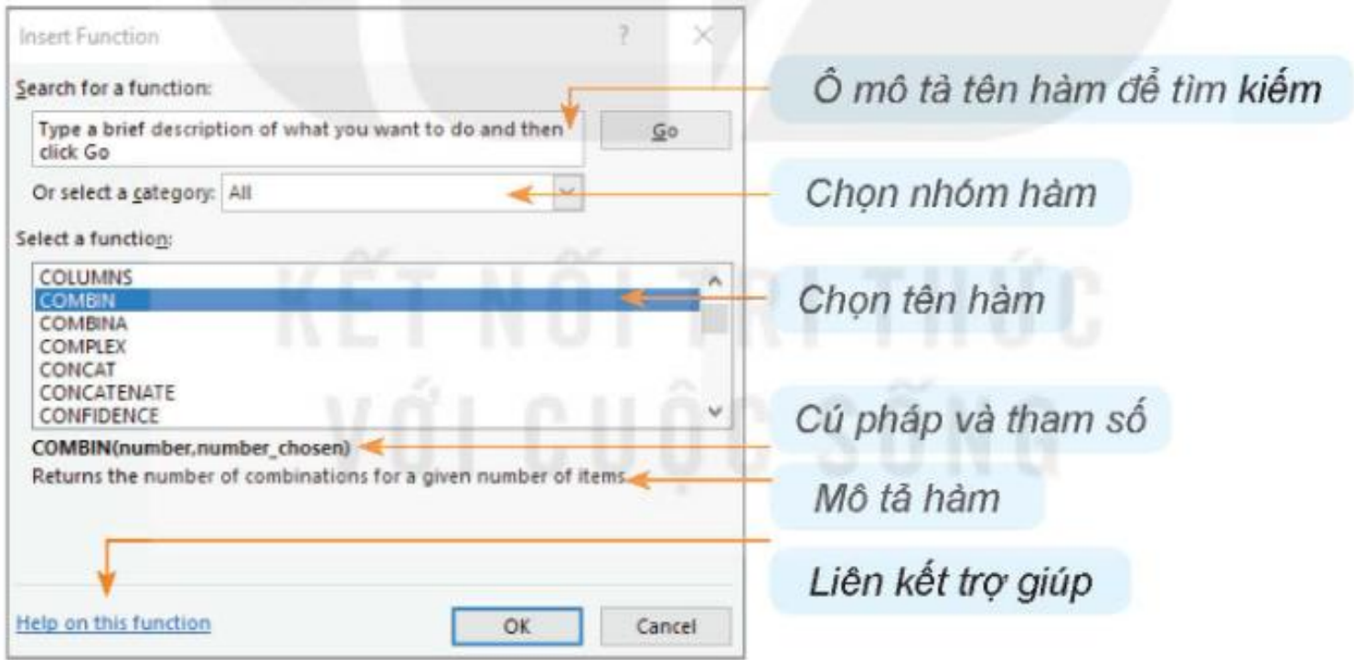 Hình 10.1. Bảng chọn hàm