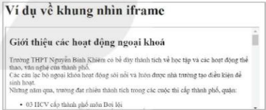 Hình 11.4. Ví dụ khung nội tuyến