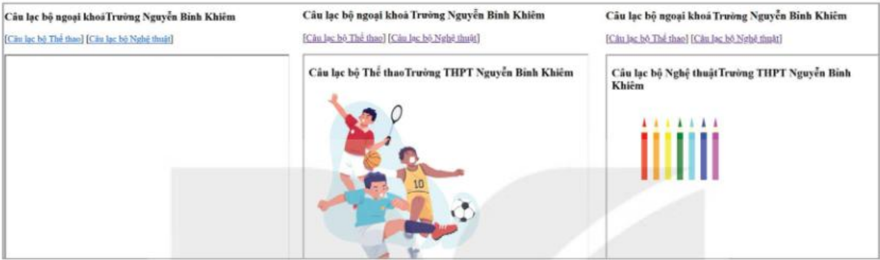 Hình 11.5. Trang web sử dụng khung nội tuyến iframe