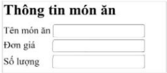 Hình 12.2. Ví dụ biểu mẫu trong Nhiệm vụ 1
