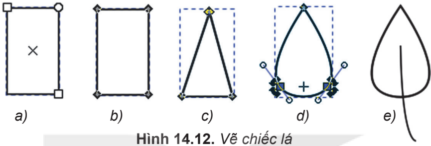Hình 14.12. Vẽ chiếc lá