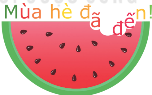Hình 14.17. Vẽ dưa hấu