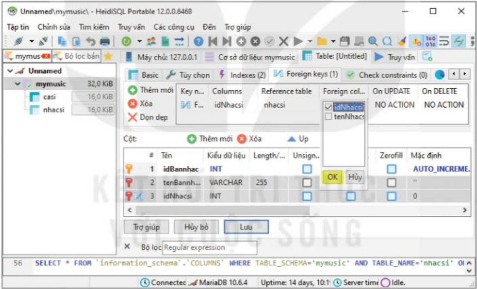 Hình 20.10. Chọn trường tham chiếu