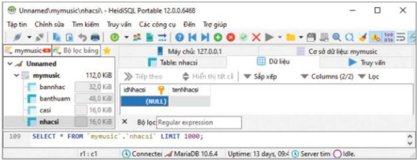 Hình 21.2. Giao diện thêm mới dữ liệu