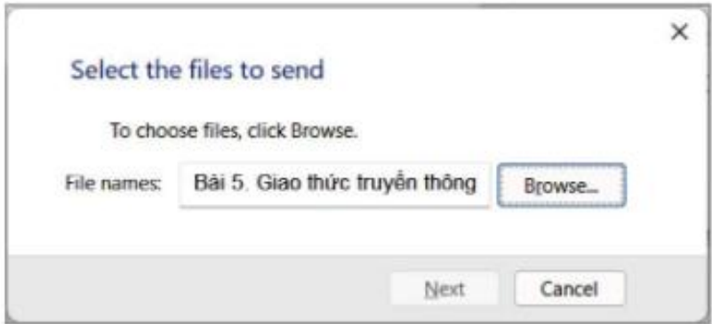 Hình 22.7. Giao diện gửi tệp