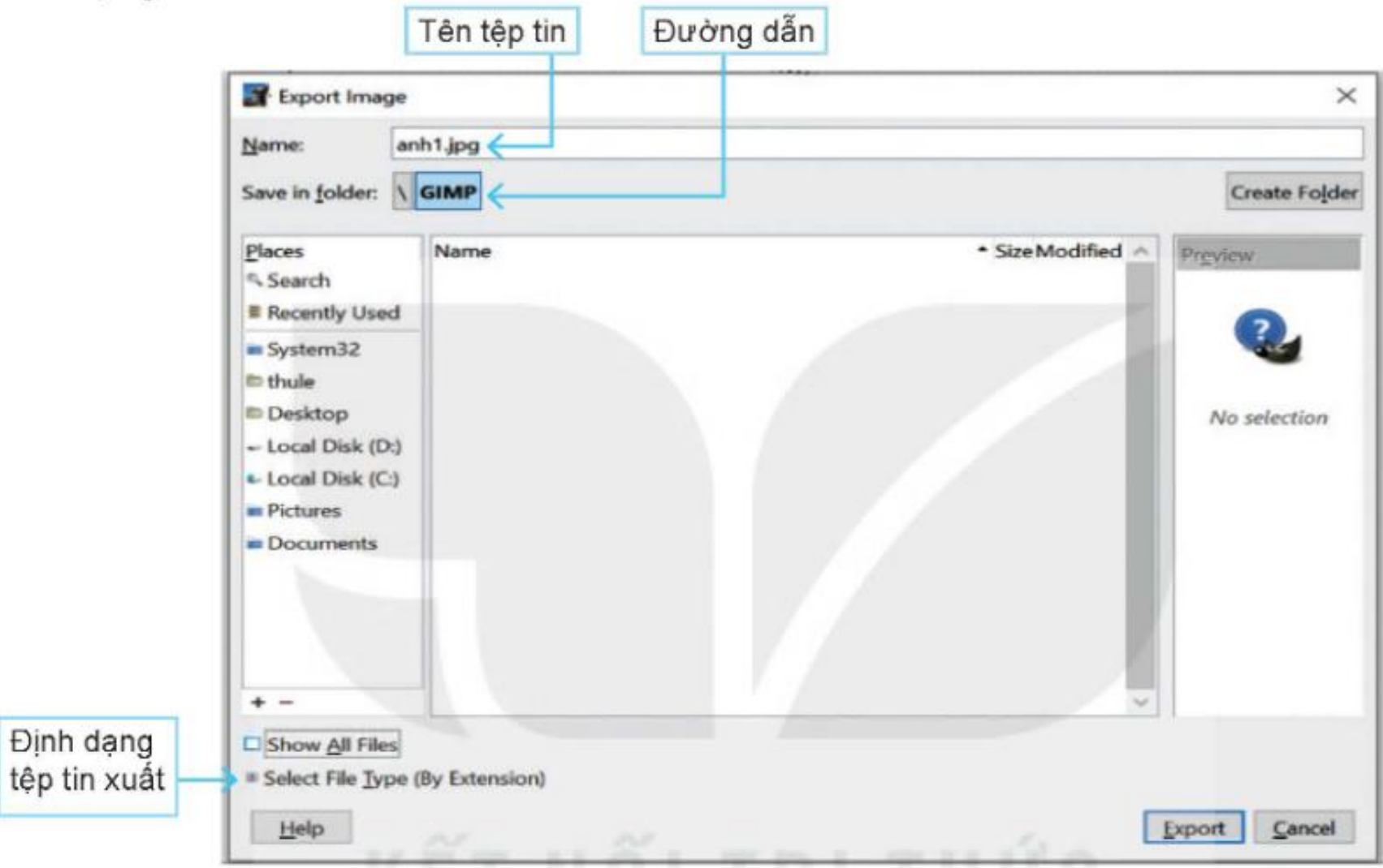 Hình 25.10. Hộp thoại Export Image