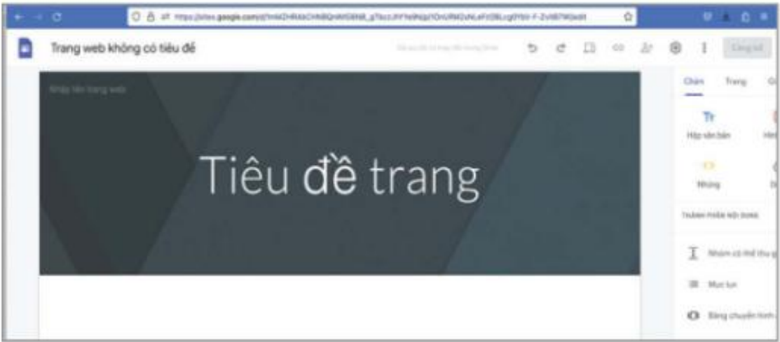 Hình 24.2. Giao diện tạo trang web mới