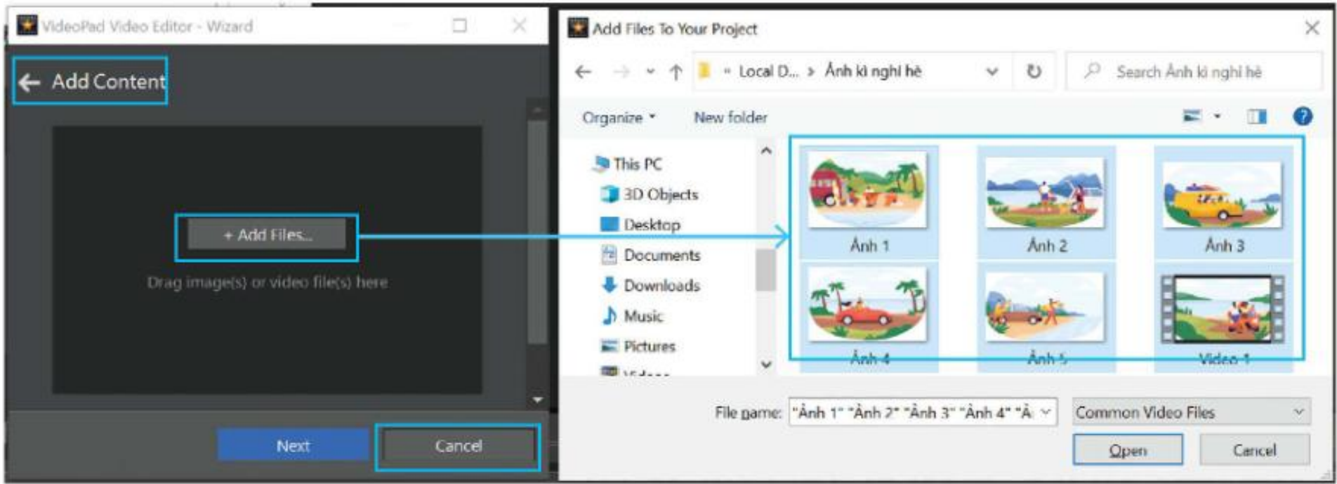Hình 29.5. Hộp thoại Add Content và Add Files To Your Project