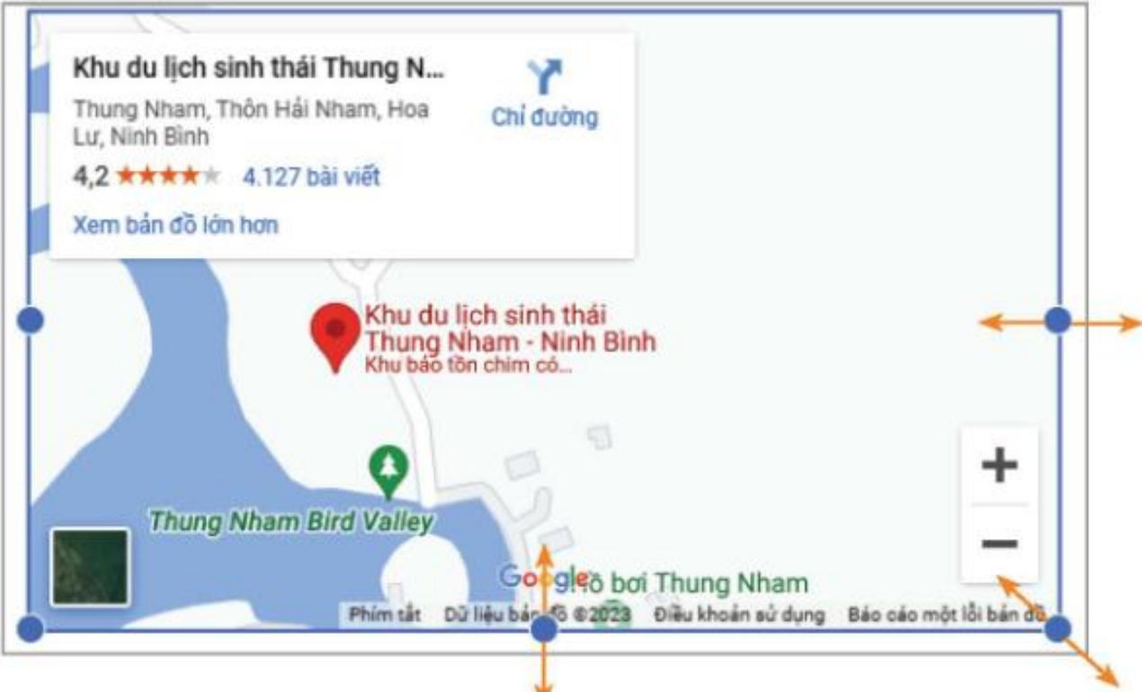 Hình 25.5. Thay đổi kích thước của bản đồ