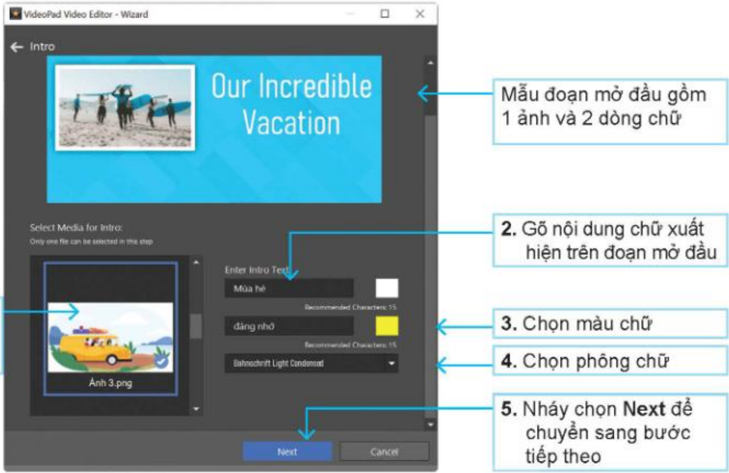 Hình 29.7. Biên tập đoạn mở đầu phim (Intro)