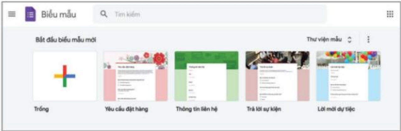 Hình 27.2. Giao diện của ứng dụng tạo biểu mẫu Forms