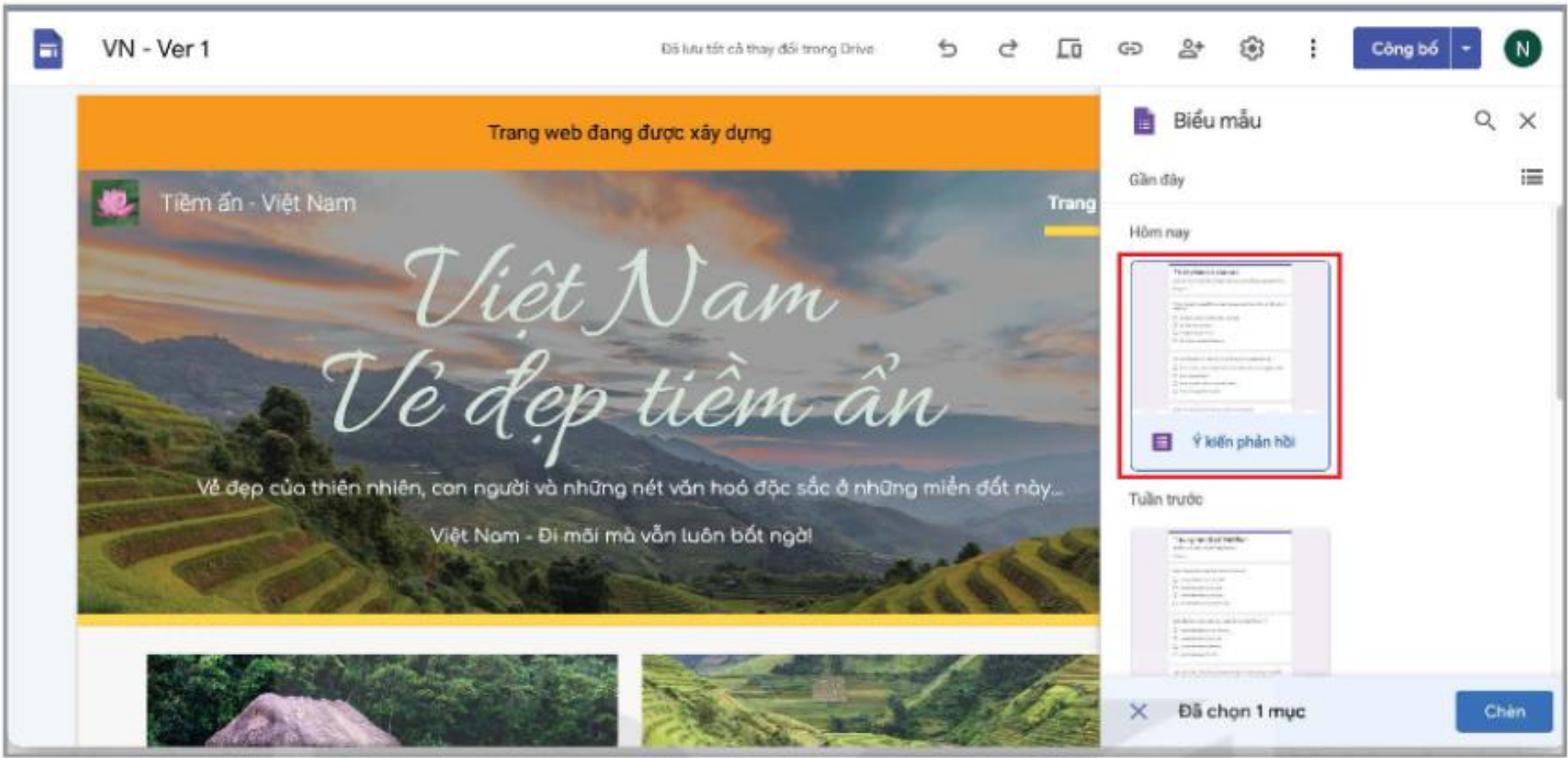 Hình 27.6. Chèn biểu mẫu vào trang web