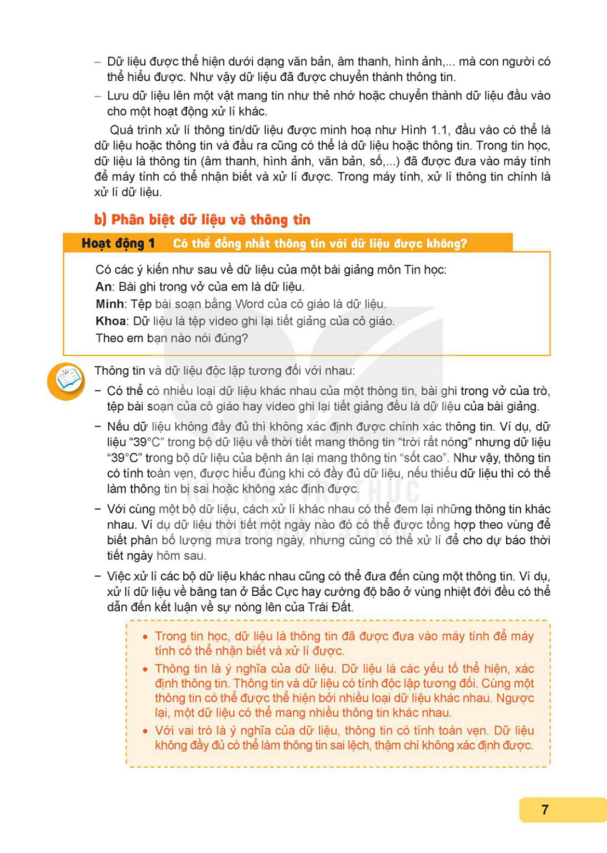 SGK bài 01 – trang 7