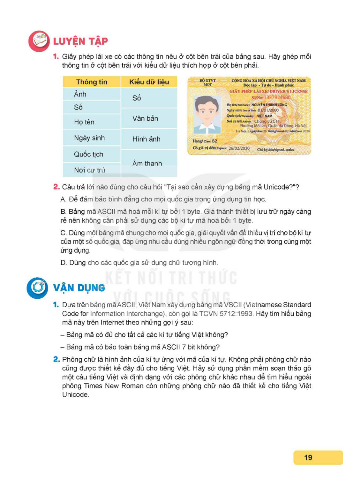 SGK bài 03 – trang 19