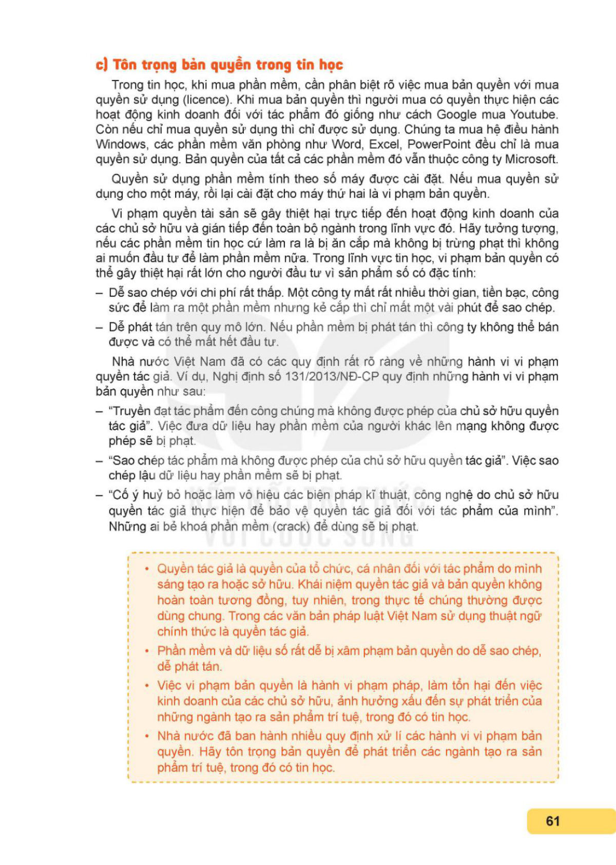 SGK bài 11 – trang 61