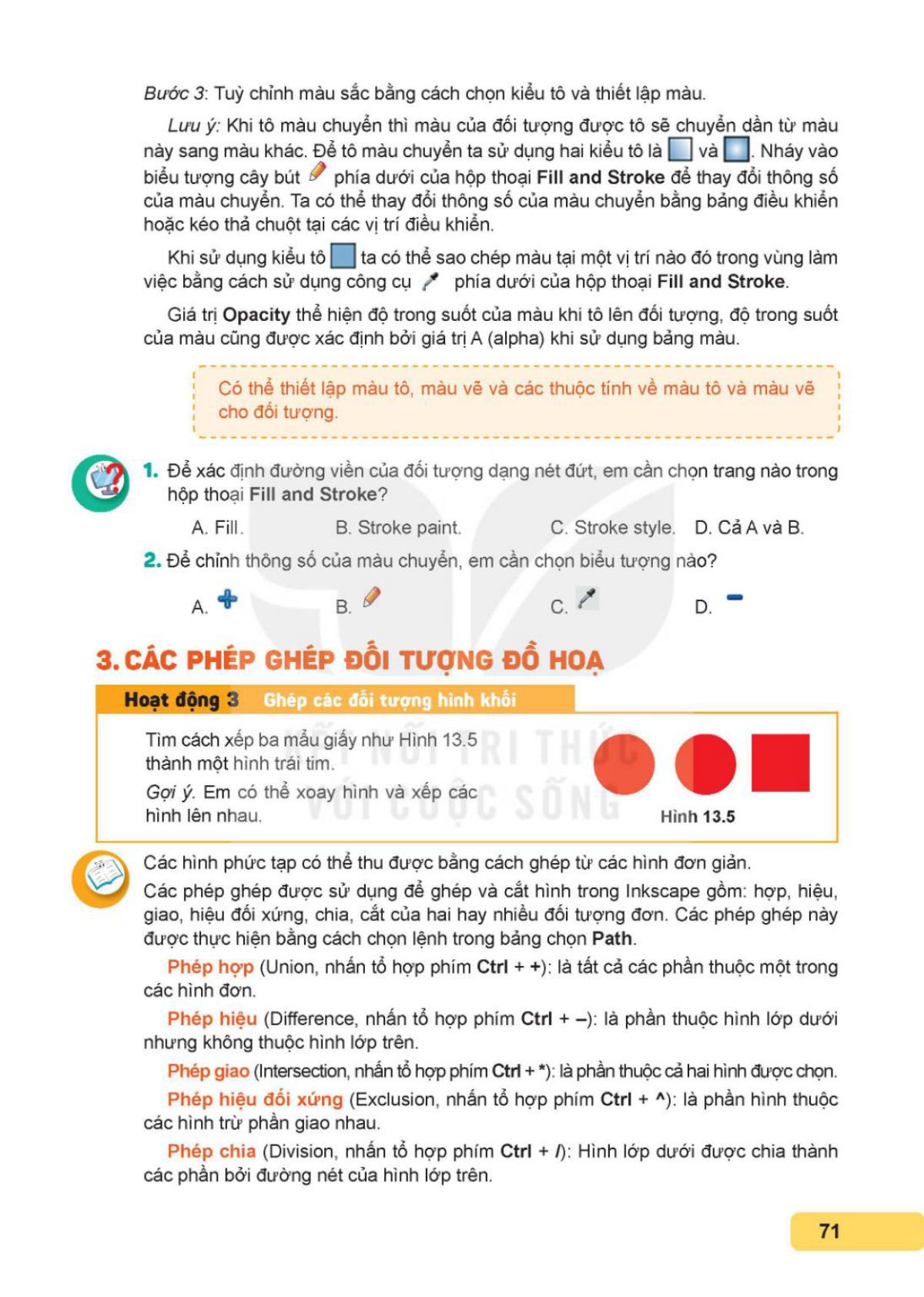 SGK bài 13 – trang 71