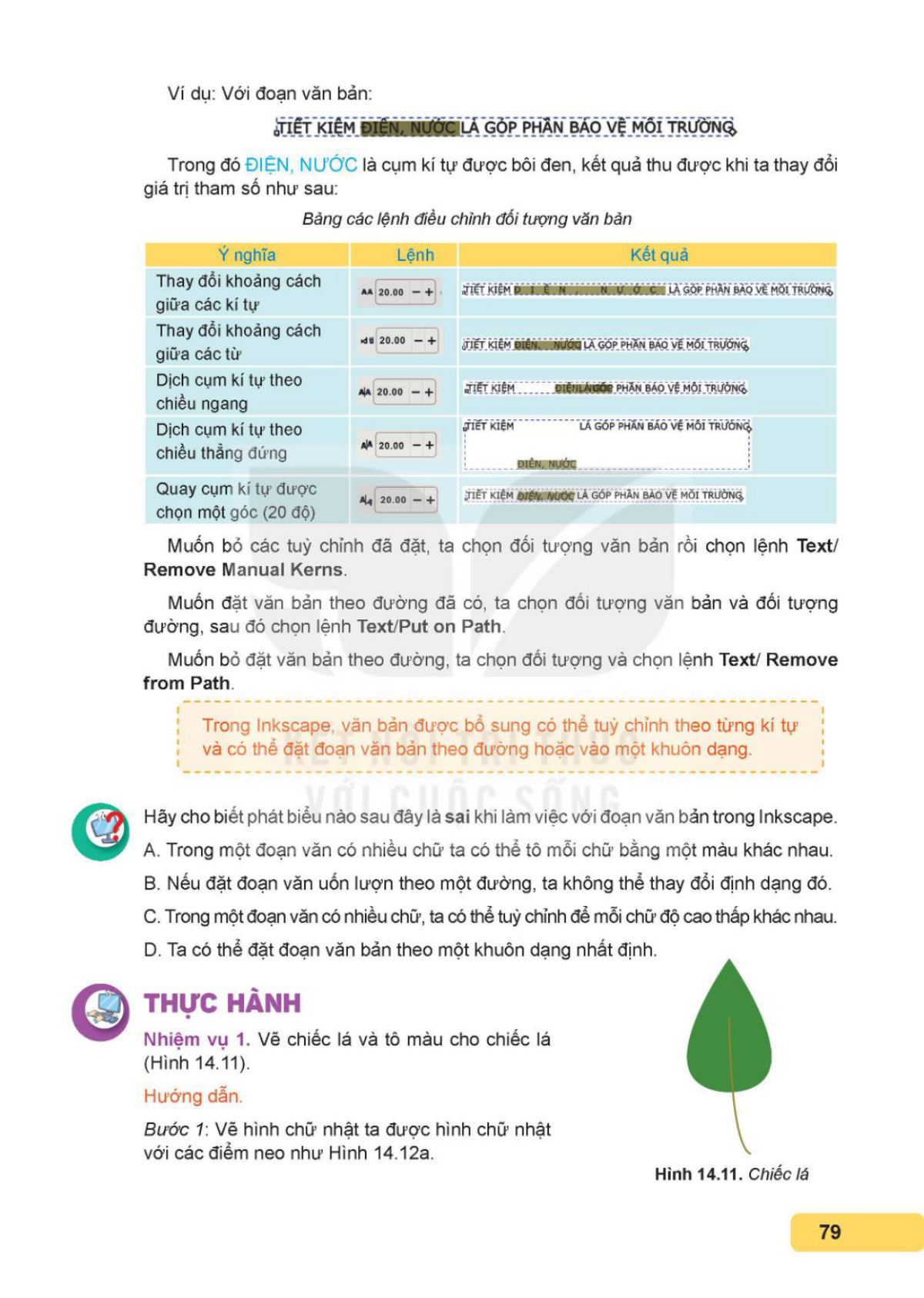 SGK bài 14 – trang 79